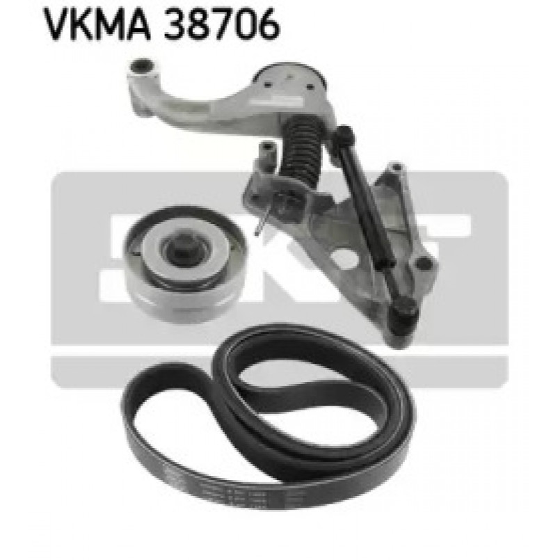 VKMA 38706 SKF Комплект (ремінь+ролики)